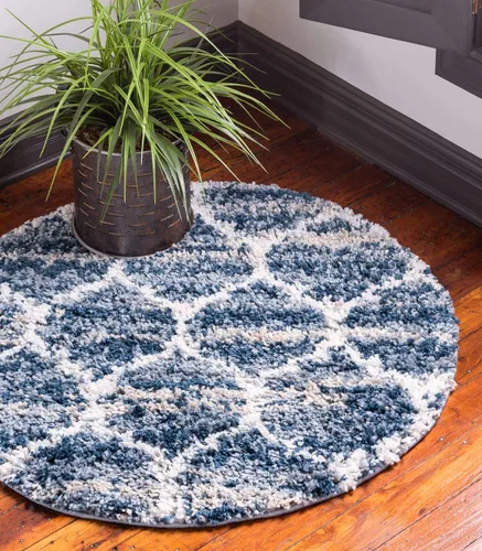 Vista 21 de Unique Loom Hygge Shag Collection - Alfombra de área enrejado (2 pies 2 pulgadas x 3 pies, rectangular, marfil / gris)