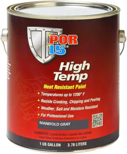Vista 4 de POR-15 44316 puntura de alta temperatura de aluminio - 8 onzas líquidas