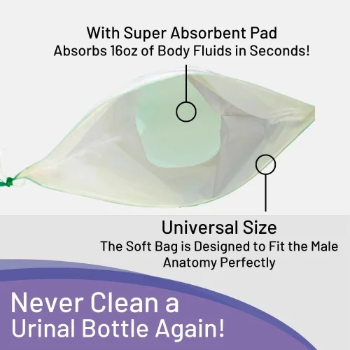 Vista 2 de Carebag Orinal masculino con almohadilla súper absorbente, CL7733993, 1, 1