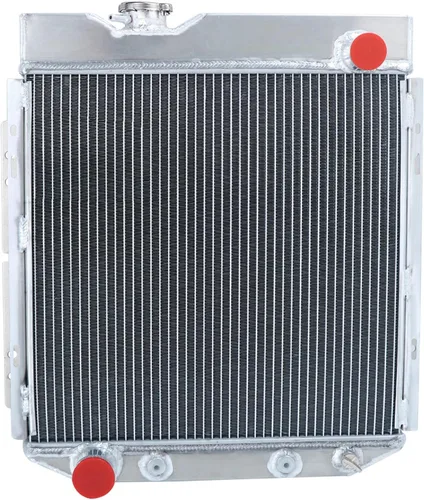Vista 3 de Radiador Ford 8N, radiador de aluminio de 3 filas compatible con Ford Mustang Comet Falcon Ranchero V8 Swap AT 1960-1966, radiador Mustang 1965 66