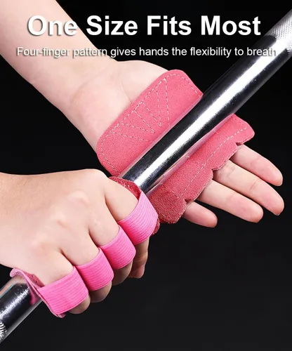 Vista 6 de SUJAYU Guantes de cuero para levantamiento de pesas, guantes de levantamiento de pesas para hombres y mujeres, guantes de gimnasio