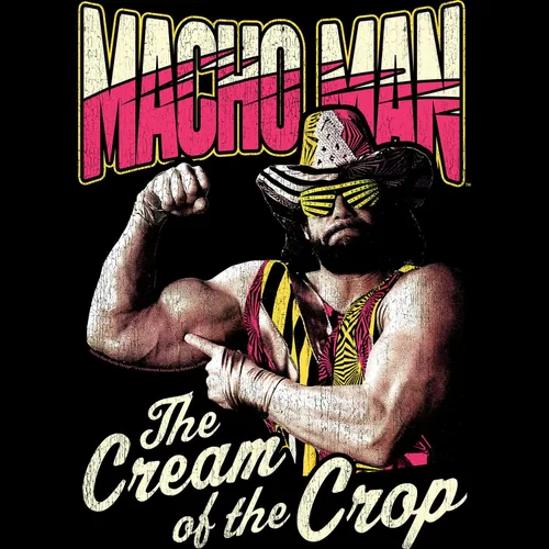 Vista 2 de American Classics Macho Man Cream of The Crop Black Adult T-Shirt Tee