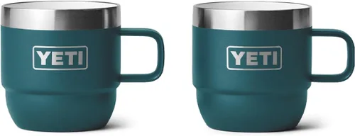 Vista 11 de YETI Rambler - Taza apilable de 6 oz, de acero inoxidable, aislada al vacío para espresso/café, paquete de 2 Verde mar