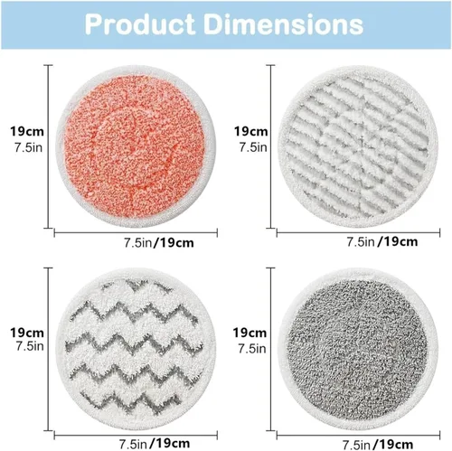 Vista 4 de Steam Mop Pads，Compatible for Shark D 2pcs