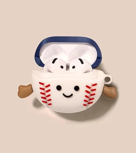 Vista 2 de para Airpods Pro 3 Estuche, Funda Protectora de Silicona para Airpods Pro 3 Lindo Diseño 3D de Béisbol de Dibujos Animados para Hombres, Mujeres