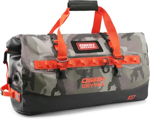 Vista 23 de Bolsa de lona impermeable 25L/40L/60L – Bolsa trasera de motocicleta resistente, bolsa seca enrollable para viajes, camping, canotaje, kayak