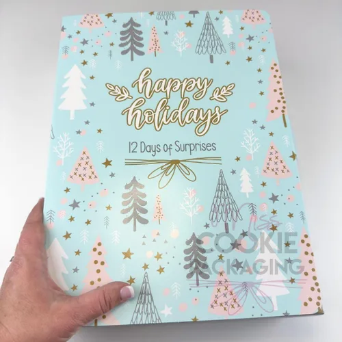 Vista 5 de Paquete de calendario de Adviento vacío, crea tu propio calendario de Adviento, felices fiestas, calendario de cuenta regresiva de 12 días