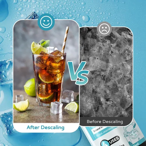 Vista 5 de EUHOMY Limpiador Descalcificador de Máquina de Hielo, 16 Fl OZ Limpiador de Máquina de Hielo (4 Usos por Botella), Solución Descalcificadora