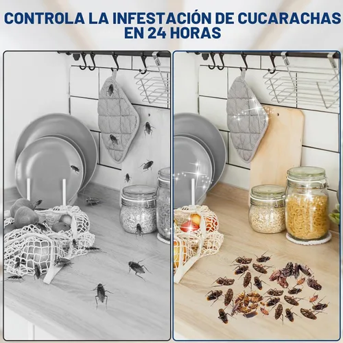 Vista 3 de Cebo de gel para cucarachas, control de insectos para interiores, listo para usar, mata cucarachas - 4 tubos x 30 gms