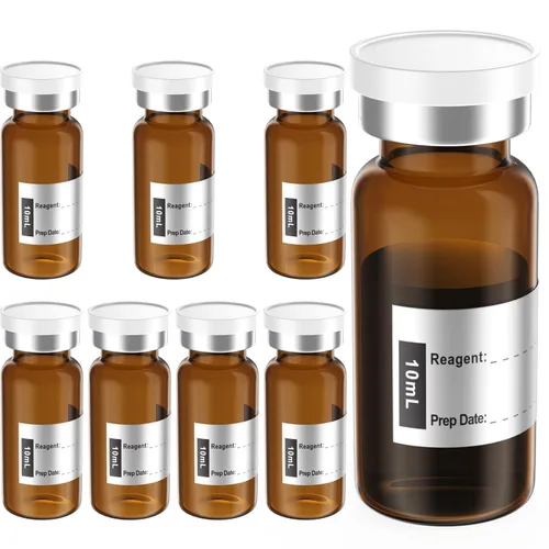 Vista 7 de Biomed Solutions Vial estéril vacío sellado con tapón de goma de butilo y cierre superior, tubo de vidrio de borosilicato tipo 1, empaquetado