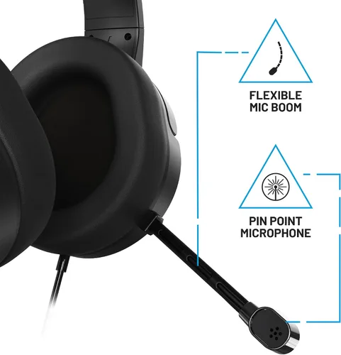 Vista 4 de 4Gamers PANTHER - Auriculares para juegos sobre la oreja compatibles con PS4PS5, XBOX, Switch, PC con micrófono flexible, conector de 0.138 in