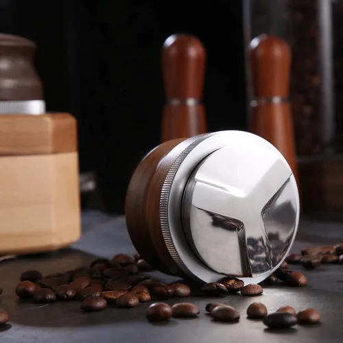 Vista 9 de Distribuidor de café de 51 mm, herramienta de distribución de espresso, manipulador de espresso nivelador de profundidad ajustable con mango