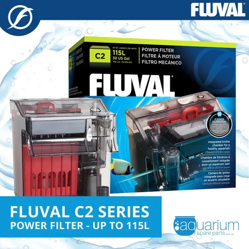 Vista 2 de Fluval C2 Power Filter, filtro de tanque de peces para acuarios de hasta 30 galones.