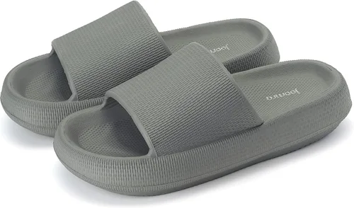 Vista 2 de Joomra - Sandalias acolchadas tipo pantuflas para mujeres y hombres antideslizantes de secado rápido sandalias para baño con suela gruesa