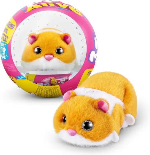 Vista 6 de Pets Alive Hamstermania (azul) por ZURU Hamster, mascota electrónica, más de 20 sonidos interactivos, juguete de pelota de hámster para niñas y niños