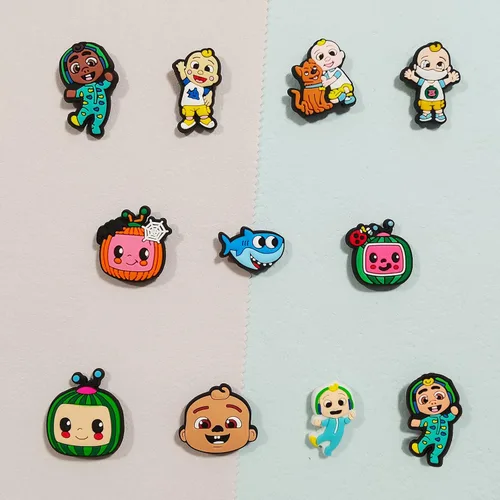 Vista 2 de 11 dijes para zapatos, dijes para zapatos para decoración de zuecos, dijes de PVC de dibujos animados, bonitos patrones de decoración de zapatos