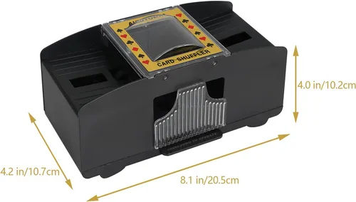 Vista 11 de Barajador Automático de Tarjetas, Máquina Barajadora de Póker Eléctrica Operada con Pilas para 1-2 Barajas, para Cartas de Juego/UNO