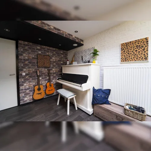 Vista 3 de Dundee Deco Paneles de pared 3D de imitación de ladrillo - Revestimiento, paneles de pared de aspecto de piedra gris y marrón, revestimiento