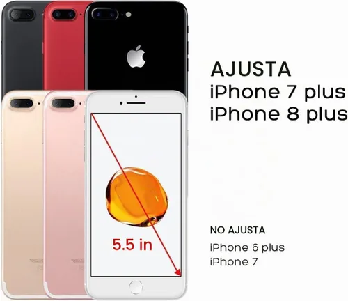 Vista 4 de ULAK Funda tipo cartera para iPhone 8 Plus/iPhone 7 Plus, color negro