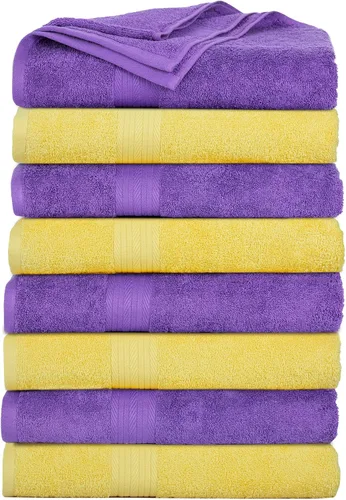 Vista 48 de Ample Decor Juego de 12 toallas de baño de 600 GSM, 100% algodón, 4 toallas de baño, 4 toallas de mano, 4 paños de lavado, absorbentes y suaves