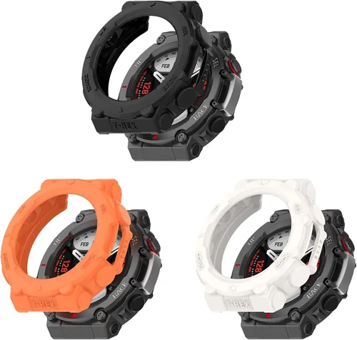 Vista 9 de Funda protectora compatible con Amazfit T-Rex 2, carcasa de parachoques, TPU antiarañazos, marco para Amazfit T-Rex 2 T-Rex2, accesorios de reloj 3