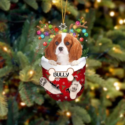 Vista 52 de IZI POD Affenpinscher Adorno de Navidad personalizado para perro, adorno de bolsillo de nieve para perro para árbol de Navidad, adorno acrílico
