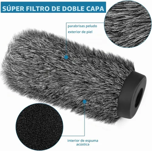 Vista 6 de NTG3 - Filtro de parabrisas para micrófono de escopeta Deadcat compatible con Rode NTG3, NTG2, Sennheiser MKH416, MKH418, Sony ECM 680s ECM-670