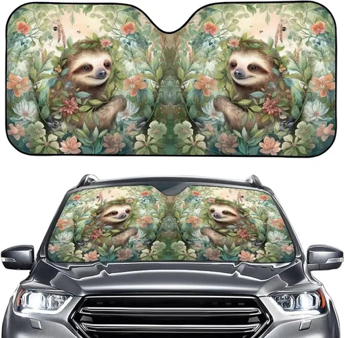 Vista 36 de Talayituse Parasol para parabrisas de automóvil, diseño de gato divertido 3D, ajuste universal, para automóvil, camión, SUV, bloquea el sol