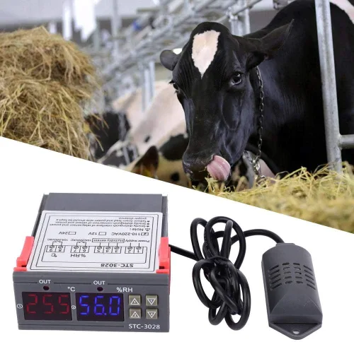 Vista 7 de 3028 Control de temperatura 12V/24V/110V/220V Pantalla digital Medidor de temperatura y humedad con sensor integrado (12V)