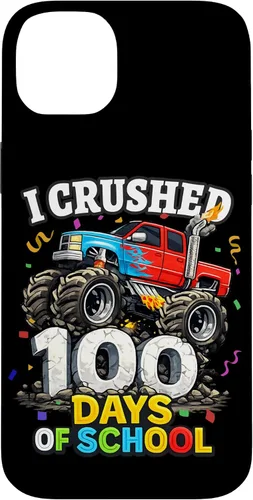 Vista 15 de I Crushed 100 Days of School - Monster Truck 100th Day Boys Case for iPhone 16
