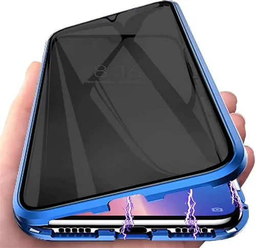 Vista 13 de Funda magnética de privacidad para Samsung Galaxy S20 Plus, carcasa de vidrio templado antiespías, frontal y trasera, vidrio templado 9H, protector