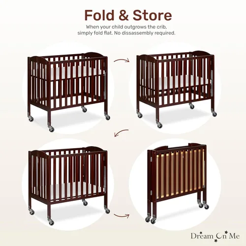 Vista 7 de Dream On Me Cuna portátil plegable 3 en 1, expreso, grande