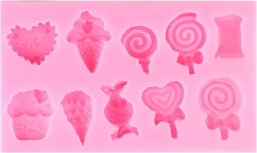 Vista 8 de ZiXiang Moldes de silicona para conos de helado, molde de dona, molde de caramelo para decoración de pasteles, decoración de cupcakes, polimero