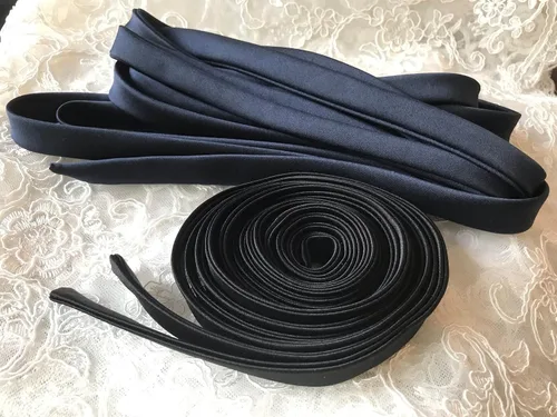 Vista 5 de Cinta de satén de 140 pulgadas para corsé de boda, correas con cordones en la espalda, cinta con cordones para reemplazo de cremallera trasera