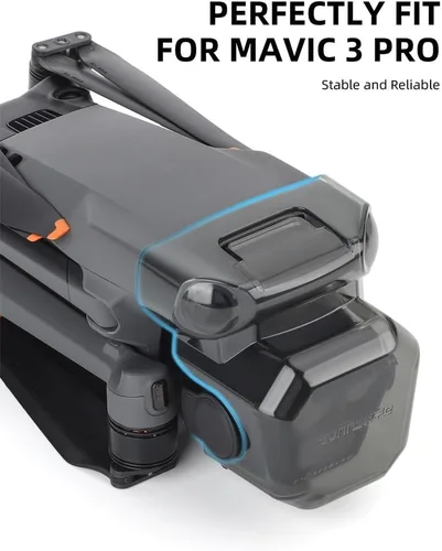 Vista 2 de Cubierta de cardán integrada para DJI Mavic 3 Pro Drone Accesorios Transparente Lente Visión Protector de Plástico Cámara Set