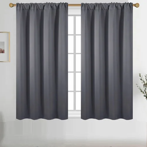 Vista 61 de Diraysid Cortinas opacas beige para dormitorio y sala de estar, cortinas con aislamiento térmico para oscurecer la habitación, 42 x 63 pulgadas, 2