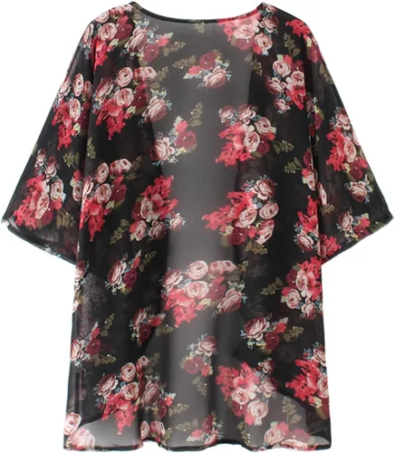 Vista 5 de BB&KK Women's Kimono Cover Ups Tops Lightweight Summer Cardigans