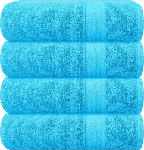 Vista 80 de GLAMBURG Juego de 2 Sábanas de Baño Extra Grandes de Algodón Premium de 700 GSM - 100% Algodón Peinado - 2 Sábanas de Baño 35x70 pulgadas - Calidad