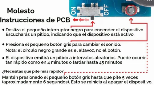 Vista 5 de AnnoyingPCB - El dispositivo de broma que no dejará de sonar durante 3 años Cricket noise maker prank with 3 sounds, random 5-45 min intervals