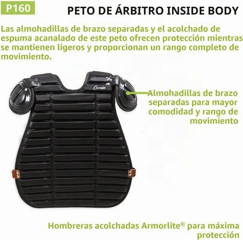 Vista 2 de Champion Sports Umpire - Protector interior del cuerpo – Protector de pecho de árbitro para oficiales de béisbol/sóftbol – Protector acolchado