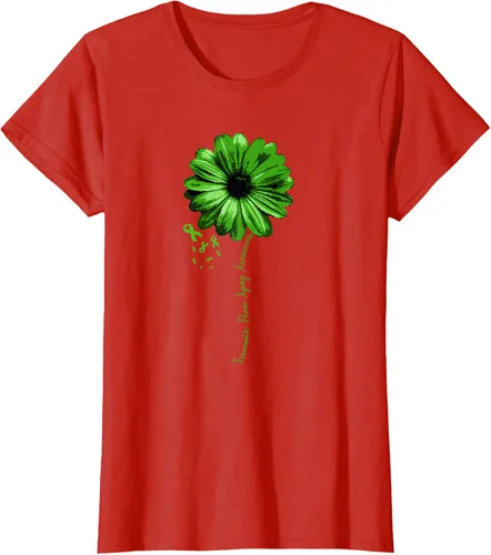 Vista 52 de Camiseta de conciencia de lesiones cerebrales traumáticas con cinta verde guerrero, Negro, S