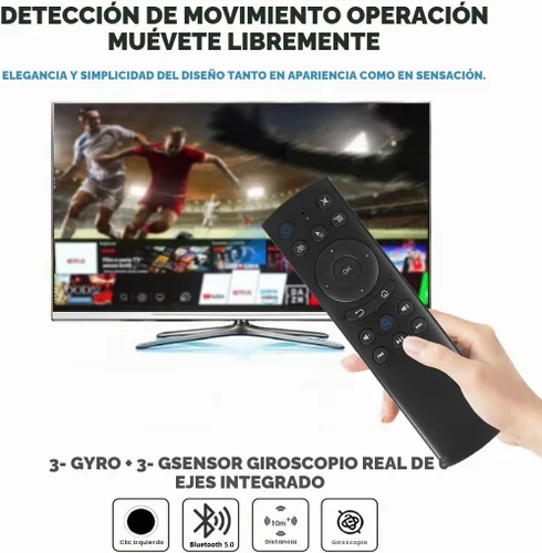 Vista 2 de G20S Control Remoto Bluetooth, Ratón Remoto de Aire con Sensor de Giroscopio de 6 Ejes y Aprendizaje IR para Nvidia Shield