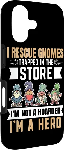Vista 3 de Garden Lover I Rescue Gnomes Not A Hoarder A Hero Gardener Case for iPhone 17