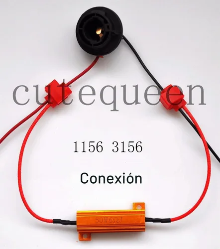 Vista 4 de Resistencias de carga LED de 50 W y 6 ohmios para luces LED de señal de giro o luces LED de matrícula