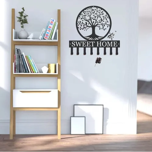 Vista 2 de Llavero personalizado para pared, ganchos para llaves del árbol de la vida, llavero para pared, soporte para llaves para llaves Wal, llavero