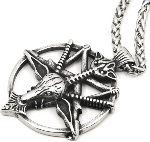 Vista 2 de Gungneer Viking Mjolnir Thor Hammer Collar Colgante Con Lobo Bizantino Rey Cadena Oro Mezclado Acero Inoxidable Nórdico Viking Joyería Hombres