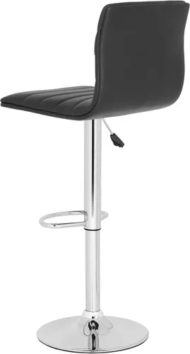 Vista 4 de Safavieh Home Collection Arissa - Taburete de bar giratorio ajustable de 23.8 a 29.9 pulgadas, color negro