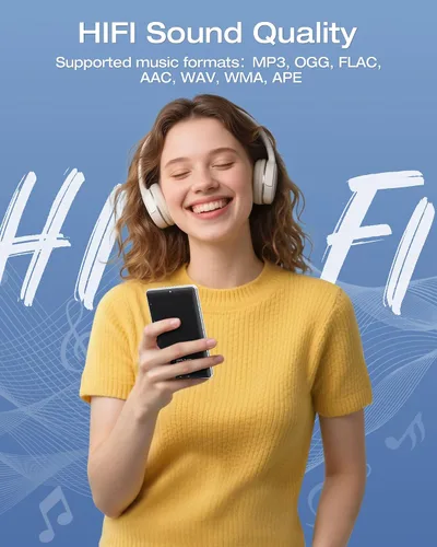 Vista 6 de Reproductor de MP3 de 144 GB con Bluetooth y WiFi, reproductores de MP3 y MP4 con pantalla táctil de 4.02 pulgadas y altavoz, reproductores