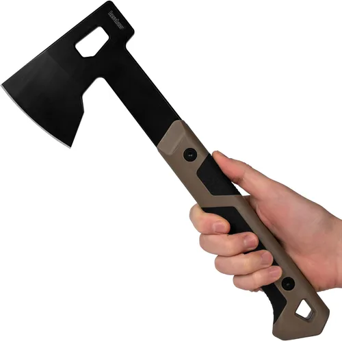 Vista 8 de Kershaw Deschutes Hacha Camp Hacha, espiga completa, acero inoxidable (1075)