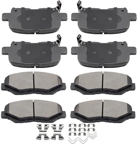 Vista 17 de cciyu - Juego de pastillas de freno de cerámica profesionales delanteras - Para Geo Prizm (1993-1997), Toyota Camry (1992-2001), Celica (1994-1997)